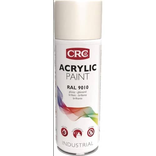 CRC Farbschutzlackspray ACRYLIC PAINT reinweiss glänzend RAL9010 400ml Spraydose CRC