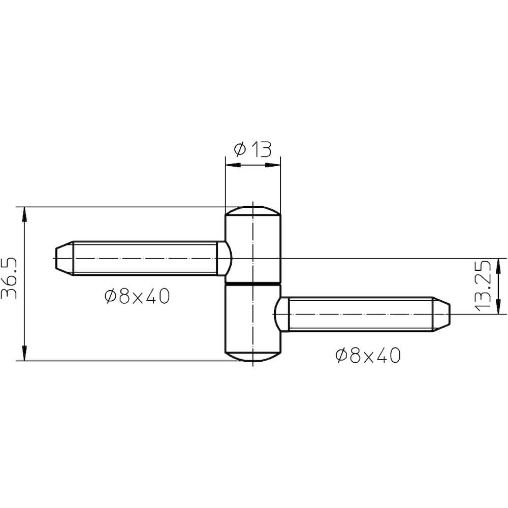 SIMONSWERK Einbohrband BAKA® A 2-13, Stahl,