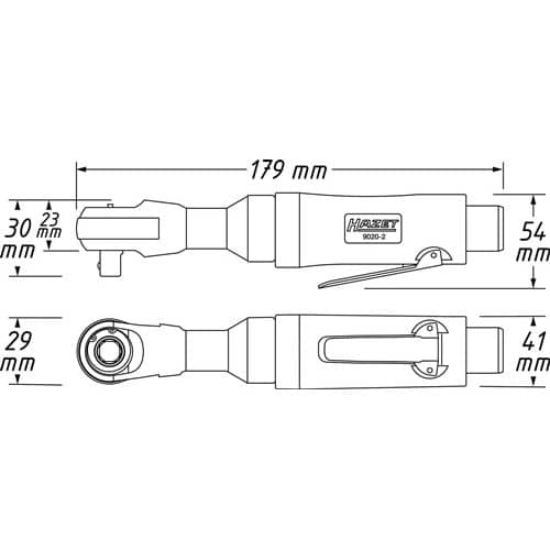 HAZET Druckluftratschenschrauber 9020-2 6,3mm (1/4Zoll) 4-kt.35 Nm HAZET