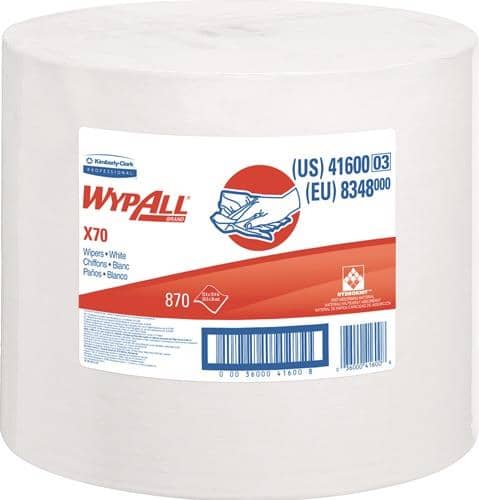 KIMBERLY-CLARK Reinigungstuch WypAll® X70 8348 L.ca.315 mmxB.ca.310mm weiß