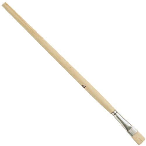 NÖLLE Gussowpinsel Gr.2 B.5mm Spitzenqual.helle Borsten Weißbl.lang.roh.Holzst NÖLLE