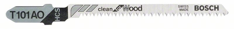 BOSCH Stichsägeblatt T 101 AO Clean for Wood, 5er-Pack