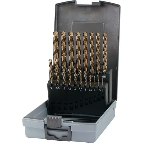 RUKO Spiralbohrer-Satz DIN 338 UNI D.1-10x0,5mm HSS-Co5 19-tlg.