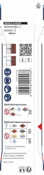 BOSCH EXPERT HEX-9 Hard Ceramic + HEX-9 Multi Construction Bohrer, 8 mm