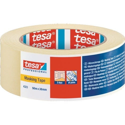 TESA Kreppband 4323 leicht gekreppt hellbeige L.50m B.38mm Rl.TESA