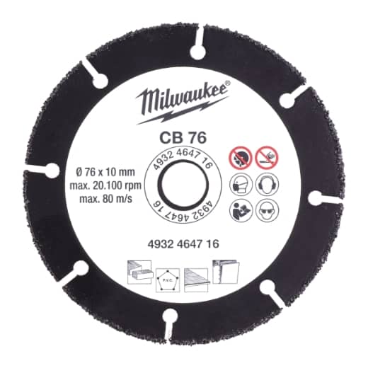 MILWAUKEE für Holz, Kunststoff, Gipskarton HM-Trennscheibe 76 mm