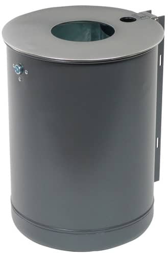 RENNER Abfallbehälter H510xØ360mm 50l anthrazit-eisenglimmer Befestigungsschiene
