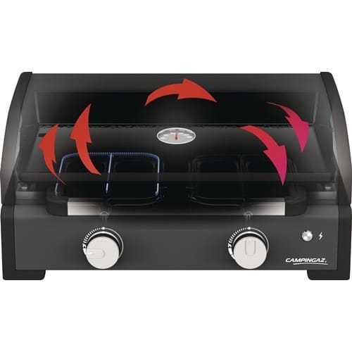 CAMPINGAZ Gasgrill Plancha Onyx 2 Cook 2 Blue Flame Brenner (Edelstahl) CAMPINGAZ