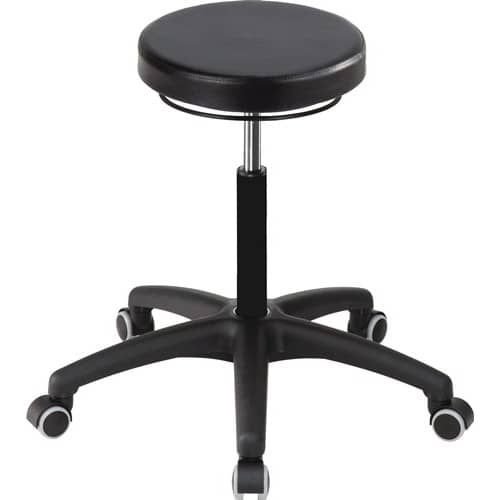 MEY Drehhocker m.Rl.PU-Schaum schwarz Sitz-H.420-550mm Hocker MEY