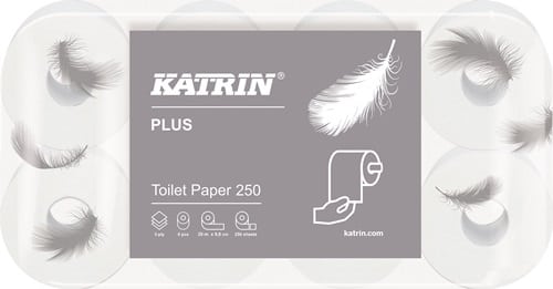 KATRIN Toilettenpapier Katrin 250 Long 3-lagig 48 RL a 250 Blatt=12000 Bl.KATRIN