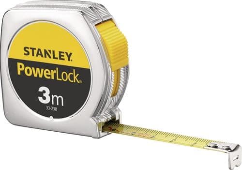 STANLEY Taschenrollbandmaß PowerLock® L.3m B.12,7mm mm/cm EG II Ku.Clip SB