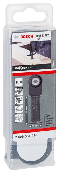 BOSCH HCS Tauchsägeblatt MAIZ 32 EPC Wood, 80 x 32 mm, 10er-Pack