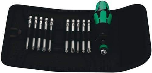 WERA Bitsatz Kraftform Kompakt 41 11teilig Handhalter/10Bits L.89mm Wera