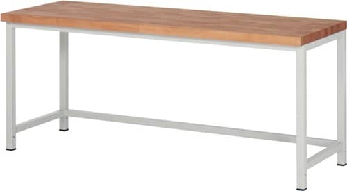RAU Werkbank Classic B2000xT700xH840mm Buche massiv lichtgrau