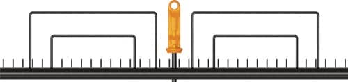 FISKARS Rasenrechen OneClick Arbeits-B.570mm Zinken-L.90mm 35 Zinken FISKARS