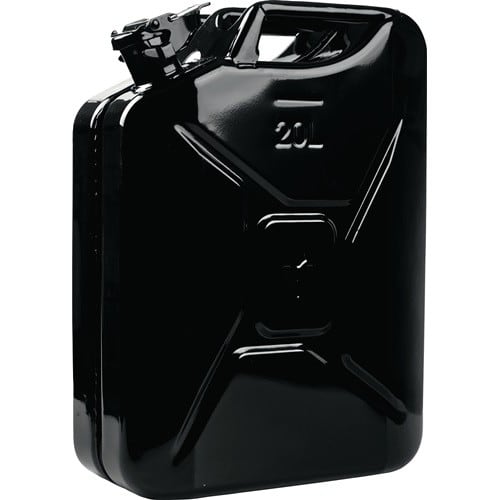 VALPRO Kraftstoffkanister 20l Schwarz RAL 9005 Stahlbl.0,9mm L345xB165xH470mm VALPRO