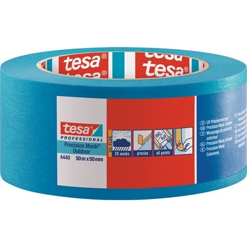 TESA Präzisionskrepp 4440 Außen UV PLUS glatt blau L.50m B.50mm Rl.TESA