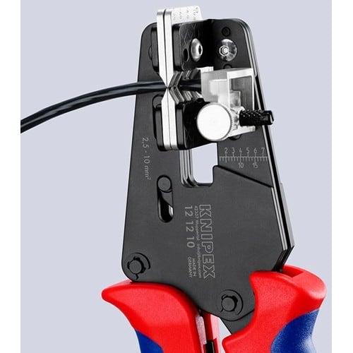 KNIPEX Präzisionsabisolierzange L.195mm 2,5-10 (AWG 14-8)mm² Mehrkomp.-Hüllen KNIPEX