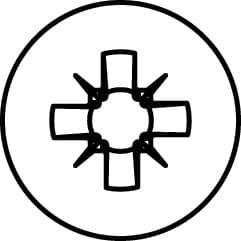 HECO TOPIX-plus 3,5 x 16, Senkkopf mit Frästaschen, Pozi-Drive, Variables Vollgewinde, verzinkt blau, A3K