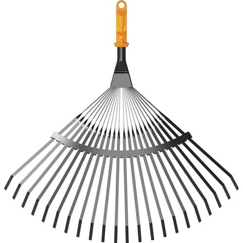 FISKARS Fächerbesen OneClick Arbeits-B.375mm Metall 20 Metallzinken FISKARS