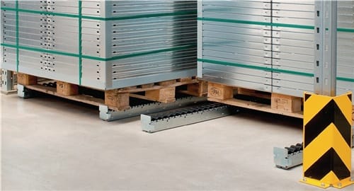 BITO Rollenleiste schwer L.3600mm Stahl-Zylinderrollen,D.45mm Rollenteilung 48mm