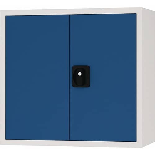 BEDRUNKA+HIRTH Hängeschrank H600xB700xT200mm Vollblechtür lichtgrau/signalblau