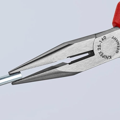 KNIPEX Flachrundzange L.140mm flach/rund ger.pol.Mehrkomp.-Hüllen KNIPEX