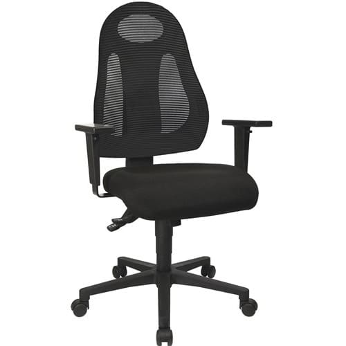 TOPSTAR Bürodrehstuhl m.Synchrontechnik schwarz/schwarz 420-530mm o.Armlehnen TOPSTAR