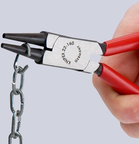 KNIPEX Rundzange L.160mm Kopf pol.Comfort-Griff KNIPEX