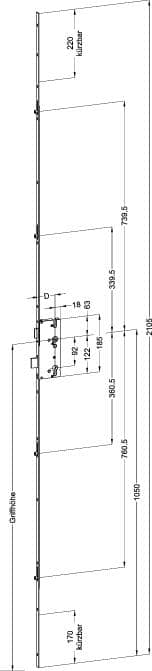 WINKHAUS Mehrfachverriegelung STV FG1660 R4, 8/92, umstellbare Falle, Stahl