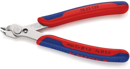 KNIPEX Elektronikseitenschneider Super-Knips® INOX L.125mm Form 2 Facette nein pol.
