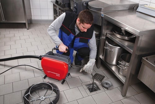 ROTHENBERGER Rohrreinigungsmaschine R 600 Set 230/50 V/Hz 467min-¹ 690 W f.Rohr-D.20-150mm