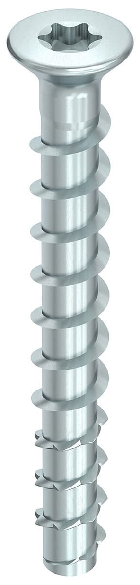 HECO MULTI-MONTI-plus KS 5,0 x 40, Kabelschellenschraube, T-Drive, verzinkt blau, A2K