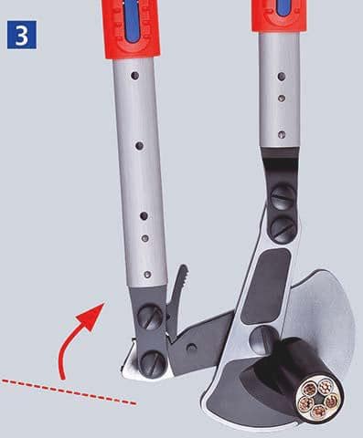 KNIPEX Kabelschere Werkzeuglänge 570-770mm Kopf brün.2K-Hülle KNIPEX