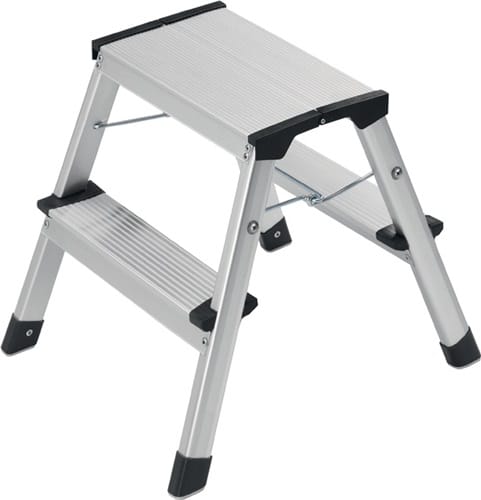 HAILO Klapptritt D60 Stufen 2 Plattform-H.400mm Alu.m.Anti-Rutsch-Riffelung HAILO