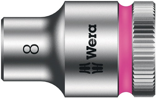 WERA Steckschlüsseleinsatz 8790 HMB Außen-6-kant SW8mm L.29mm Vierkant3/8Zoll CV Wera
