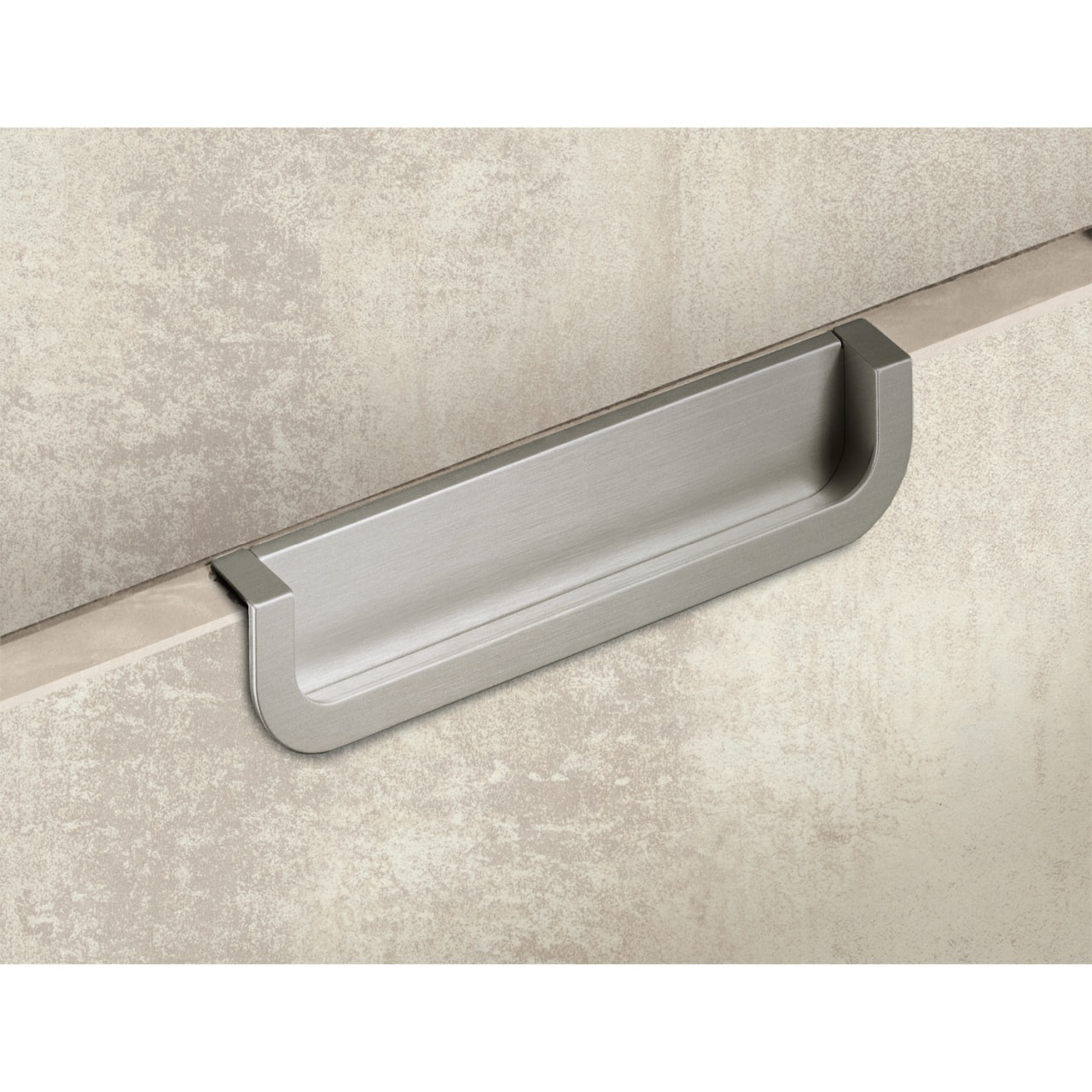 HETTICH Einsetzgriff Athena, •–• 160, L 170 mm, B 19 mm, H 36 mm, Edelstahl Optik gebürstet, 9065426
