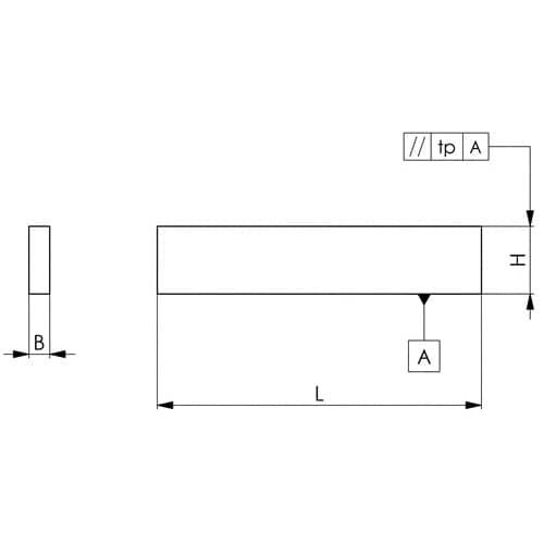 AMF Parallelunterlagenpaar Nr.6349PP H36xB3xL125mm Präzision AMF