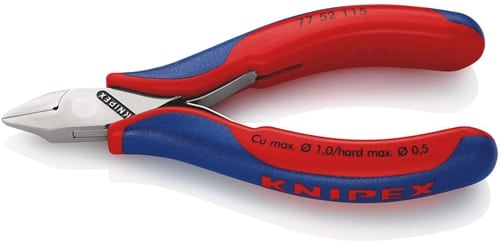 KNIPEX Elektronikseitenschneider L.115mm Form 5 Facette ja,kl.2K-Hülle