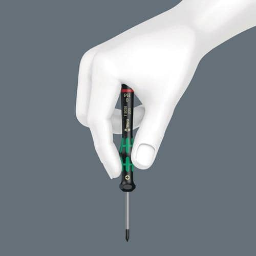 WERA Elektronikerschraubendreher 2054 0,7mm Klingen-L.40mm Hex-Plus