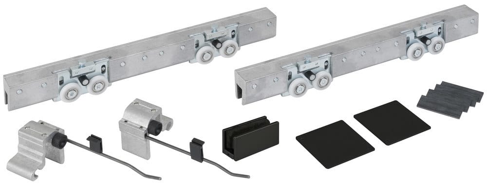 HERMAT Schiebetürbeschlag SAN REMO 9170.GKT/Glas, 150 kg., Aluminium