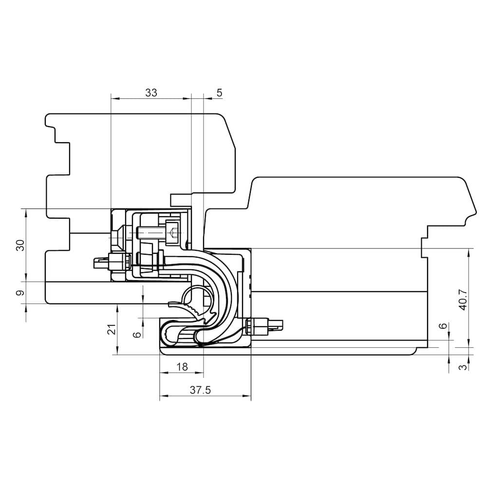 SIMONSWERK Verdecktliegendes Türband TECTUS® TE 680 3D FD Energy, naturfarbig