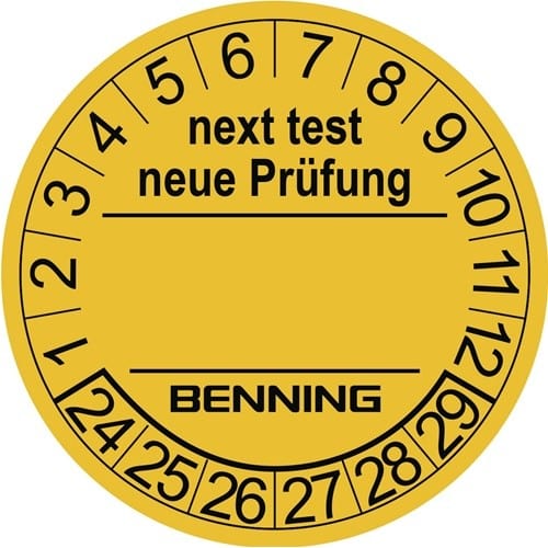 BENNING Prüfplakette D.30mm 300 St./Rolle BENNING