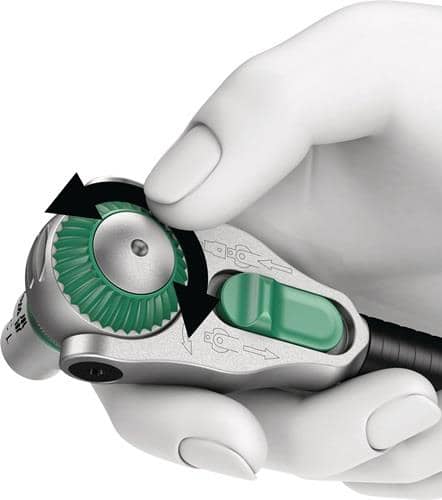 WERA Schwenk- u.U.-Knarre Zyklop Speed 3/8 Zoll Z.72 L.199mm 2K-Griff WERA