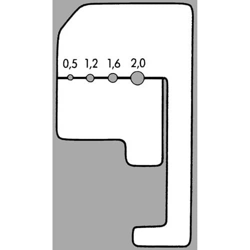 KNIPEX Abisolierzange L.180mm schwarz lack.Ku.-Überzug m.Öffnungsf.KNIPEX