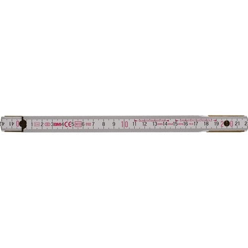 BMI Gliedermaßstab 9042 L.2m B.16mm mm/cm EG III Buche weiß BMI