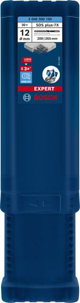 BOSCH EXPERT SDS plus-7X Hammerbohrer, 12 x 200 x 265 mm, 30-tlg.. Für Bohrhämmer