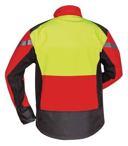 ELYSEE Waldarbeiter-Softshelljacke ESCHE Gr.L rot/gelb/schwarz ELYSEE