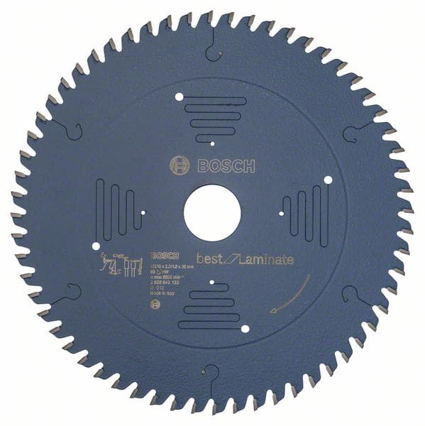 BOSCH Kreissägeblatt Best for Laminate, 216 x 30 x 2,5 mm, 60
