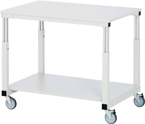 RAU Tischwagen 2 Ladeflächen L1000xB700mm lichtgrau Trgf.150kg höhenv.